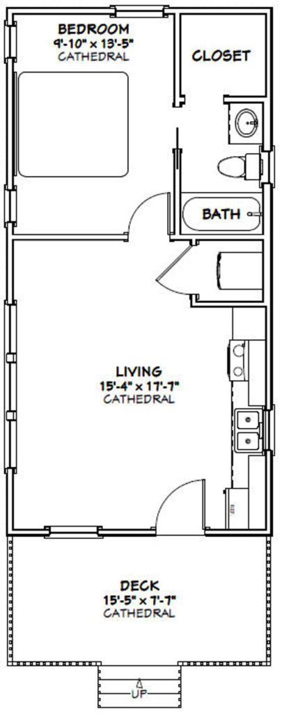 16x32-Tiny-House-Plan-1-Bedroom-1-Bath-511-sq-ft-PDF-Floor-Plan-layout-floor-plan