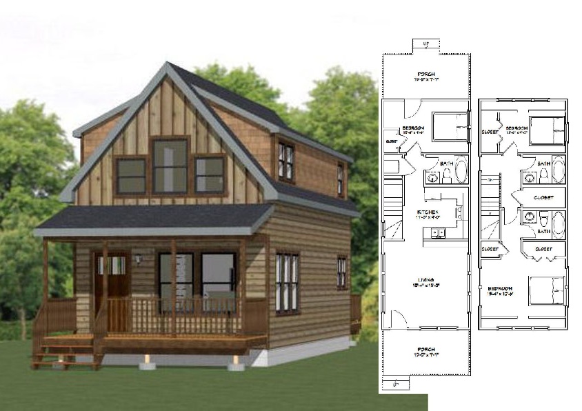 16x40-House-Design-Plan-3-Bedrooms-3-bath-room-1193-sq-ft-PDF-Floor-Plan-Cover