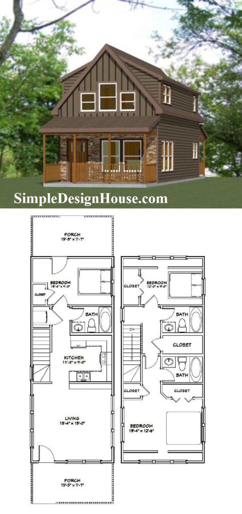16x40-Simple-House-Design-1193-sq-ft-PDF-Floor-Plan-3d