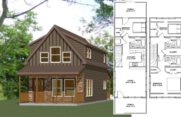 16×40 Simple House Design 1,193 sq ft PDF Floor Plan
