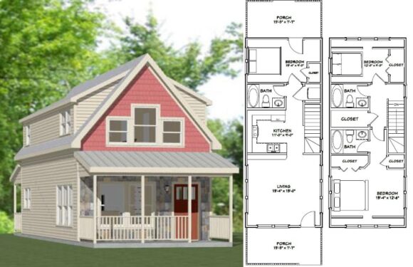 16×40 Tiny House Plan 1,193 sq ft PDF Floor Plan