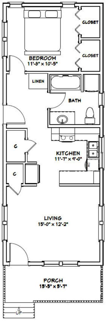 16x42-House-Plan-3d-1-Bedroom-1-Bath-672-sq-ft-PDF-Floor-Plan-layout-plan