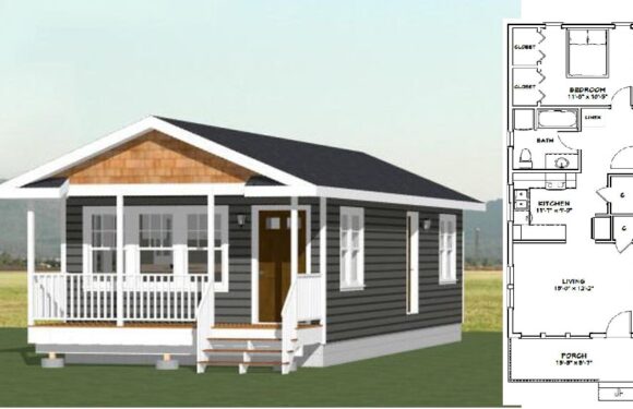 16×42 Small House Design 672 sq ft PDF Floor Plan