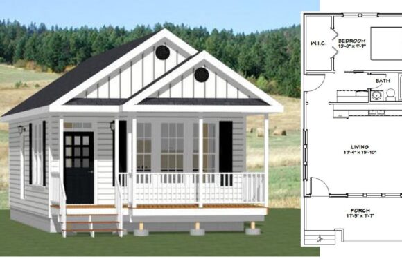 18×32 Small House Plan 576 sq ft PDF Floor Plan