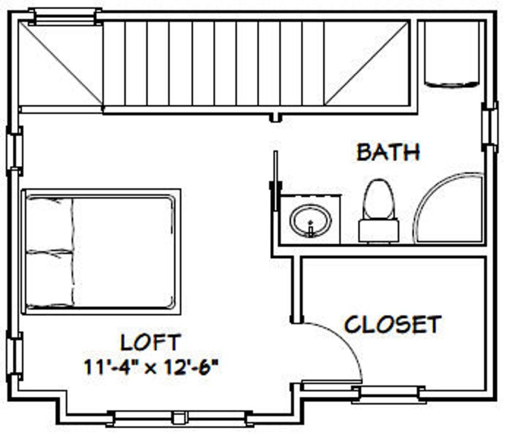 20x16-Small-House-Plan-1-Bedroom-1.5-Bath-547-sq-ft-PDF-Floor-Plan-first-floor
