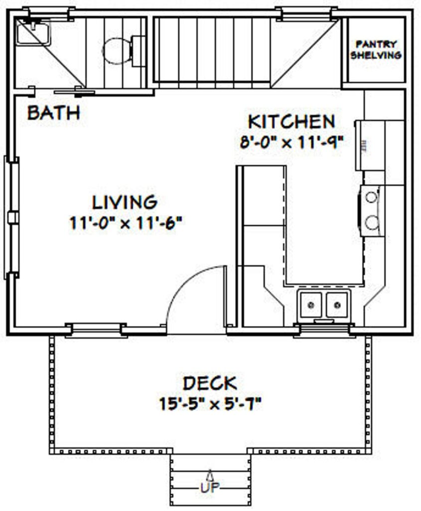 20x16-Small-House-Plan-1-Bedroom-1.5-Bath-547-sq-ft-PDF-Floor-Plan-ground-floor
