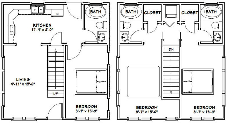 22x24-House-Design-Plans-3-Bedrooms-3-Baths-987-sq-ft-PDF-Floor-Plan-layout-plan
