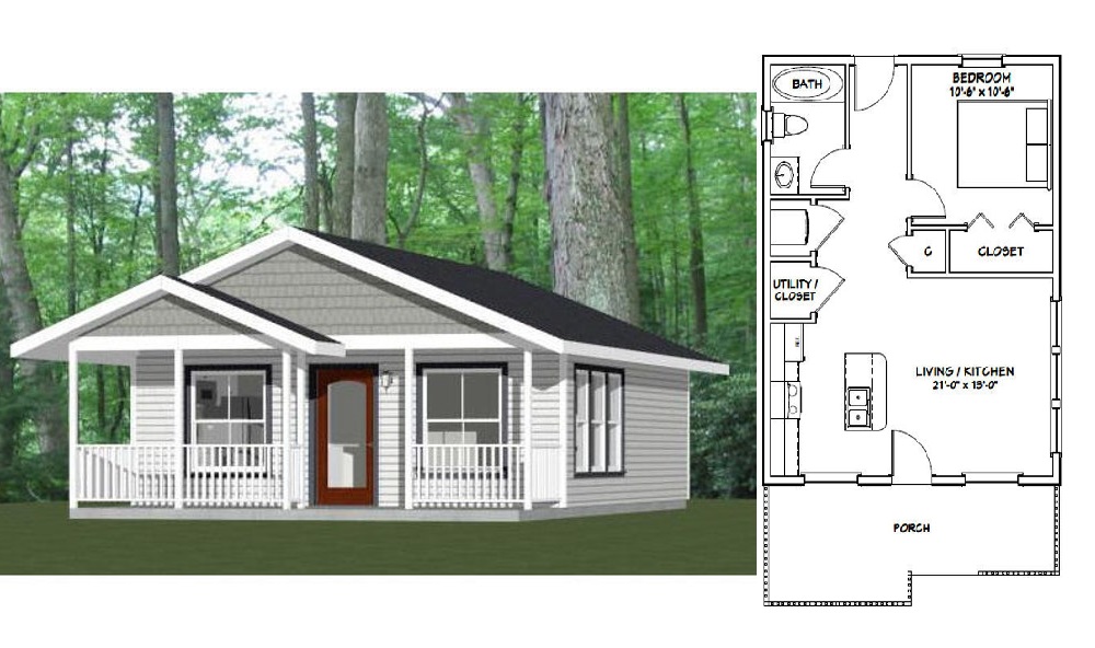22x28-Small-House-Design-1-Bedroom-1-Bath-616-sq-ft-PDF-Floor-Plan-Cover