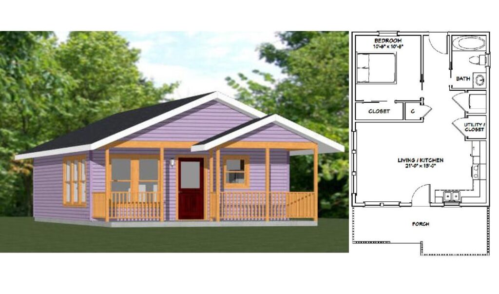 22x28-Small-House-Plan-1-Bedroom-1-Bath-616-sq-ft-PDF-Floor-Plan-Cover