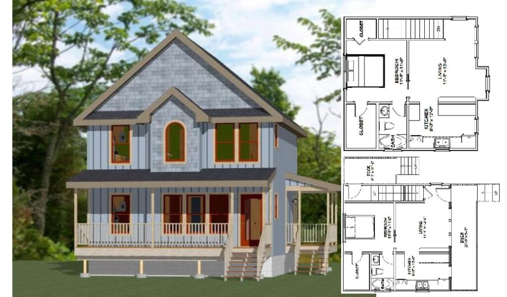 24x24-Duplex-House-Design-1088-sq-ft-PDF-Floor-Plan-Cover