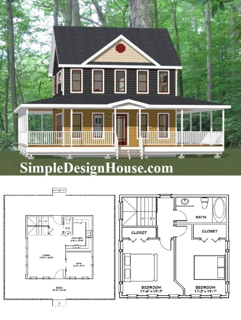 24x24-House-Design-Plans-2-Bedrooms-1.5-Bath-1059-sq-ft-PDF-Floor-Plan-3d