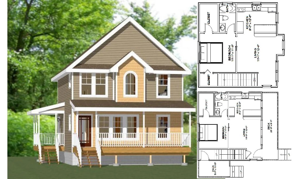24x24-Layout-Small-Duplex-House-1088-sq-ft-PDF-Floor-Plan-Cover
