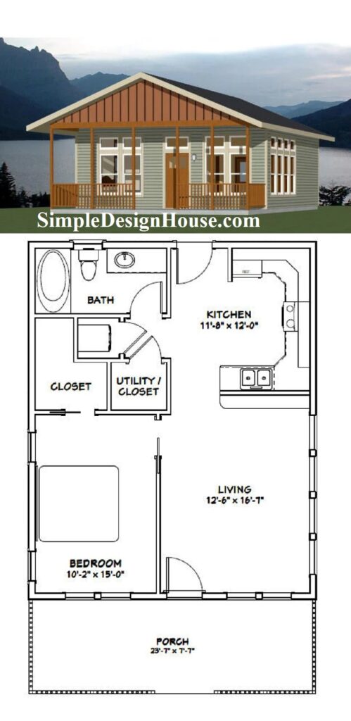 24x30-House-Design-Plan-1-Bedroom-1-Bath-720-sq-ft-PDF-Floor-Plan-3d