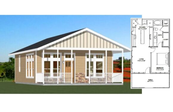 24×30 House Plans 3d 768 sq ft PDF Floor Plan