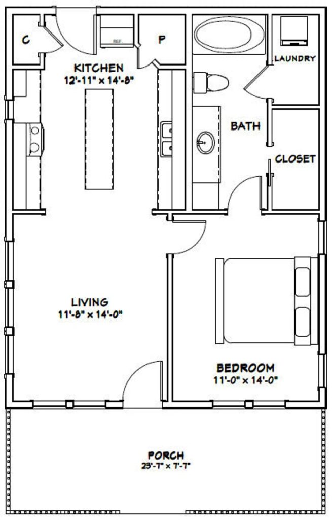 24x30-House-Plans-3d-1-Bedroom-1-Bath-768-sq-ft-PDF-Floor-Plan-Layout-plan