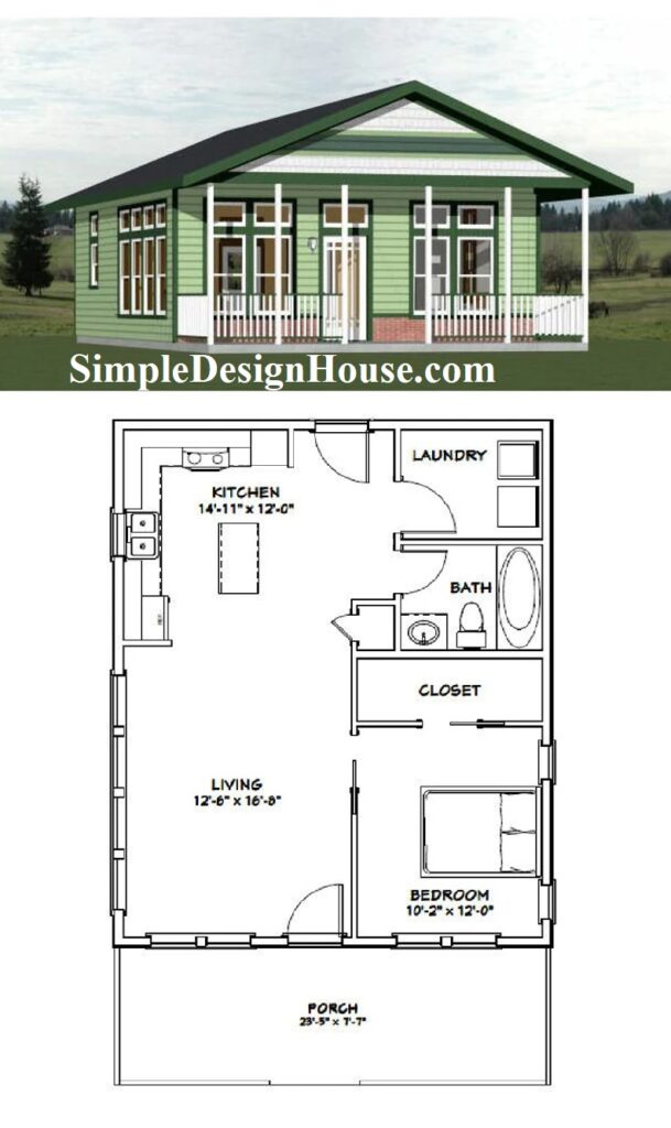 24x30-House-Plans-Idea-1-Bedroom-1-Bath-720-sq-ft-PDF-Floor-Plan-3d