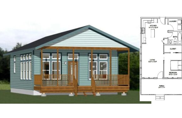 24×30 Simple Small House Plan PDF Floor Plan