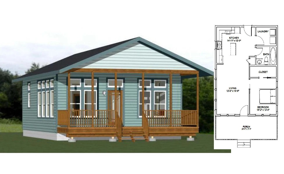 24x30-Simple-Small-House-Plan-1-Bedroom-1-Bath-720-sq-ft-PDF-Floor-Plan-Cover