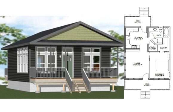 24×30 Small Design House 720 sq ft PDF Floor Plan
