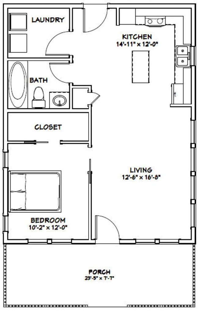 24x30-Small-House-3d-1-Bedroom-1-Bath-720-sq-ft-PDF-Floor-Plan-layout-plan