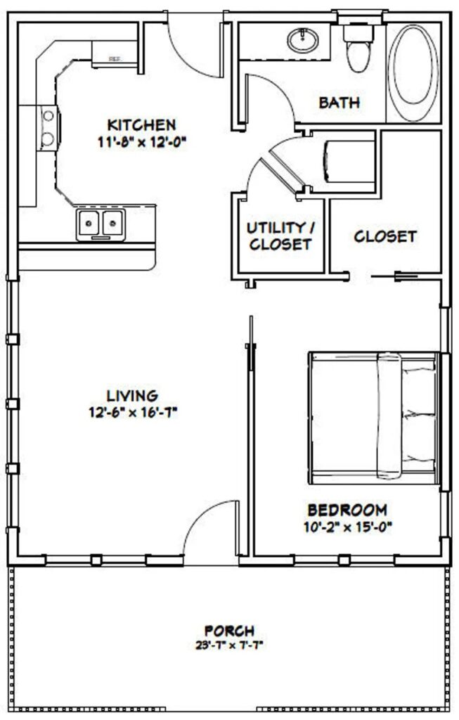 24x30-Tiny-Simple-House-1-Bedroom-1-Bath-720-sq-ft-PDF-Floor-Plan-layout-plan