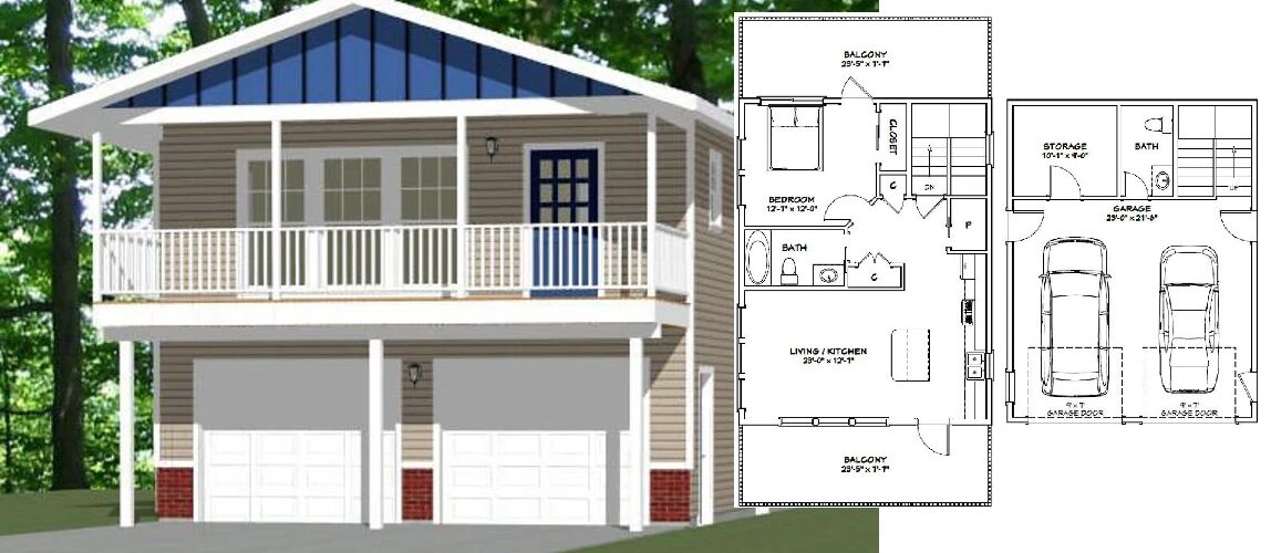 24×32 House Floor Plans 830 sq ft PDF Floor Plan