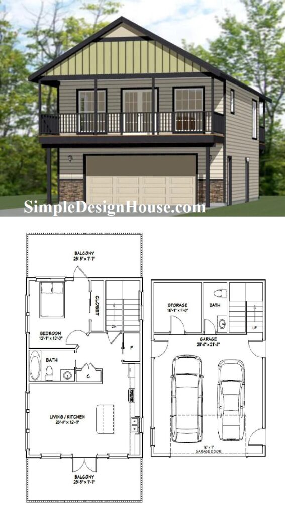 24x32-House-Layout-Plan-1-Bedroom-1.5-Bath-830-sq-ft-PDF-Floor-Plan-3d
