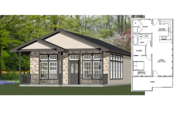 24×32 House Plans 3d 768 sq ft PDF Floor Plan