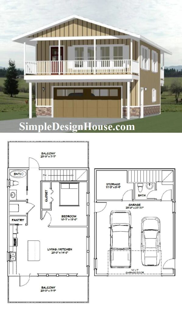 24x32-Simple-Design-House-Plan-1-Bedroom-1.5-Bath-851-sq-ft-PDF-Floor-Plan-3d