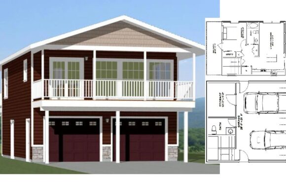 24×32 Simple Small House Plans 830 sq ft PDF Floor Plan