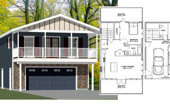 24×32 Small Floor Design House PDF Floor Plan
