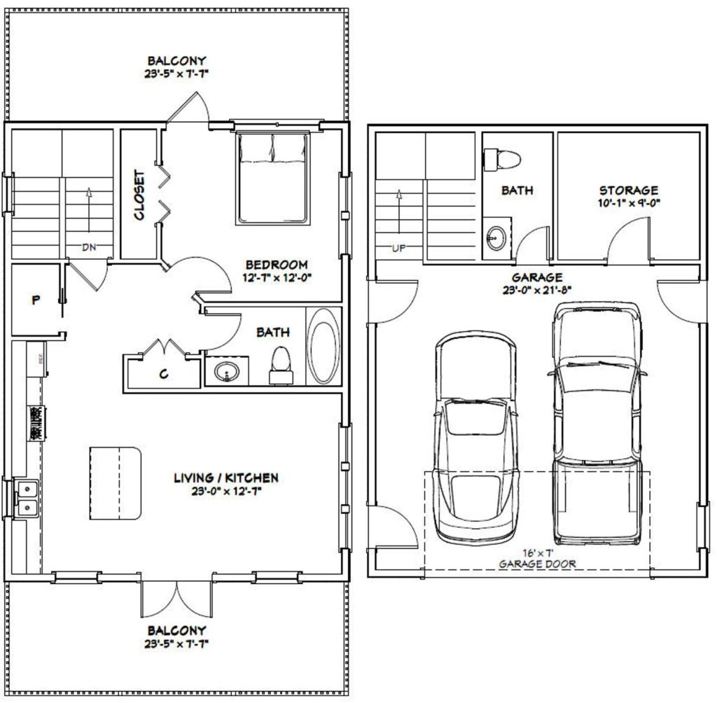 24x32-Small-Floor-Design-House-1-Bedroom-1.5-Bath-830-sq-ft-PDF-Floor-Plan-layout-plan
