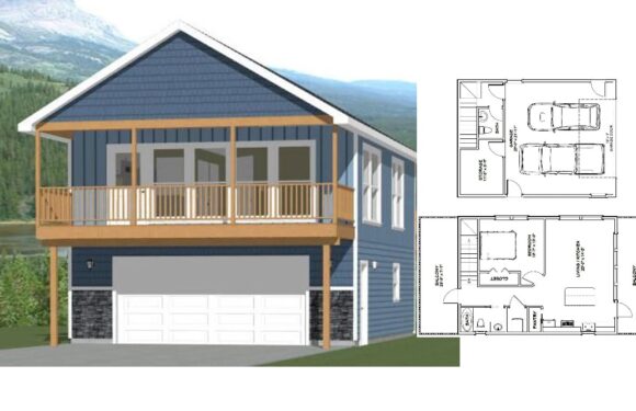 24×32 Small Simple House 851 sq ft PDF Floor Plan