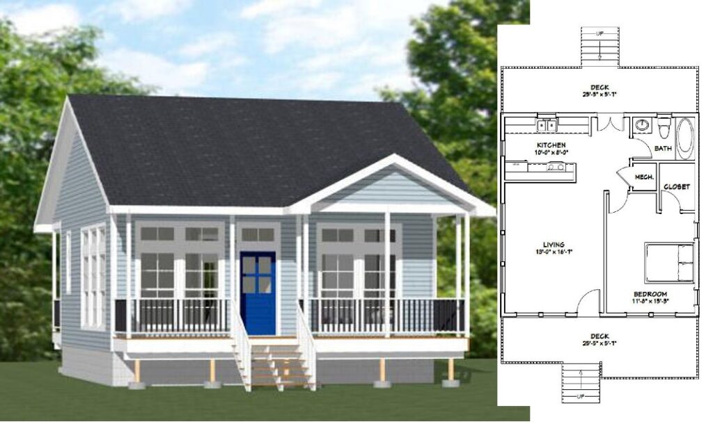 26x26-Small-House-Plans-1-Bedroom-1-Bath-676-sq-ft-PDF-Floor-Plan-Cover