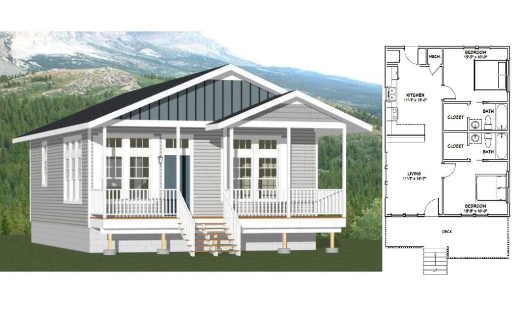 26x32-Small-House-Design-2-Bedrooms-2-Baths-832-sq-ft-PDF-Floor-Plan-Cover