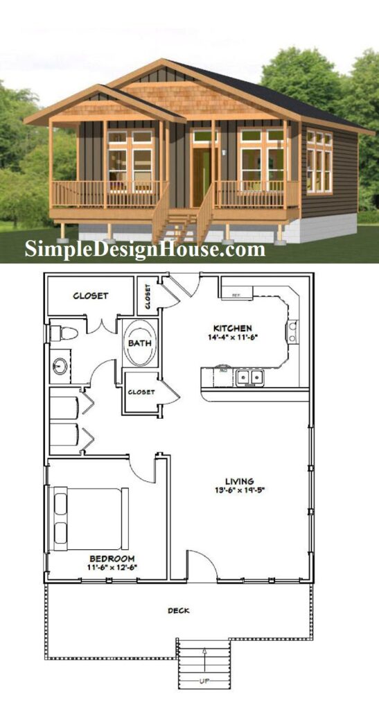 26x32-Tiny-House-Design-1-Bedroom-1-Bath-832-sq-ft-PDF-Floor-Plan-3d