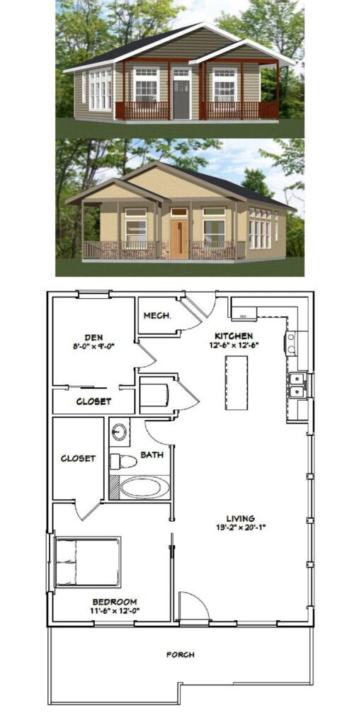 26x34-Small-House-Plans-1-Bedroom-1-Bath-884-sq-ft-PDF-Floor-Plan-Copy