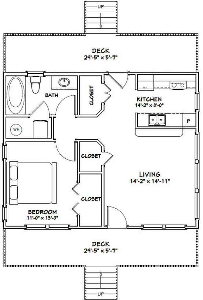 30x24-Small-House-Plan-1-Bedroom-1-Bath-720-sq-ft-PDF-Floor-Plan-layout-plan