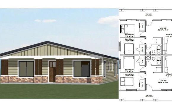 30×40 Duplex House Plans 1200 sq ft PDF Floor Plan