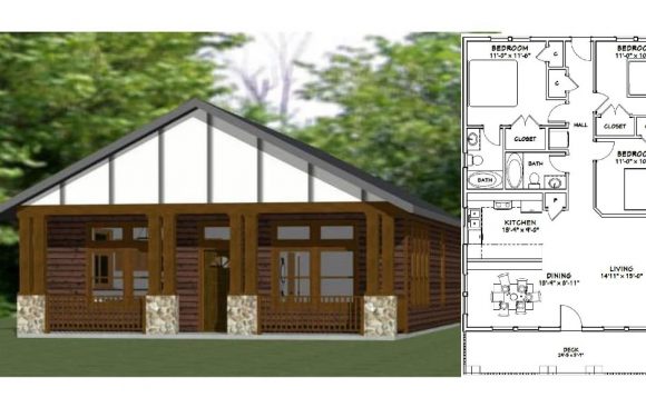 30×40 House Plan Idea 3 Bedrooms 2 Baths 1200 sq ft PDF Floor Plan