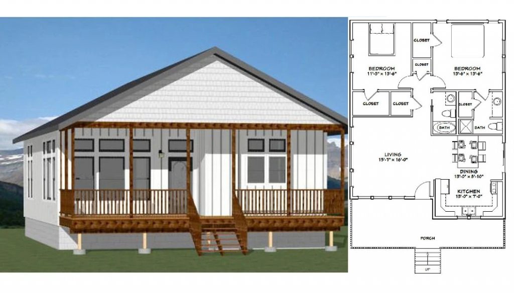 30x40-Simple-House-Design-2-Bedrooms-2-Baths-1136-sq-ft-PDF-Floor-Plan-cover