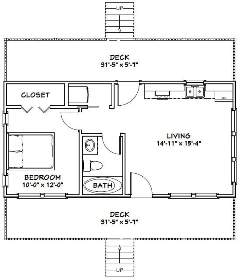 32x16-Small-House-Plan-1-Bedroom-1-Bath-512-sq-ft-PDF-Floor-Plan-layout-plan