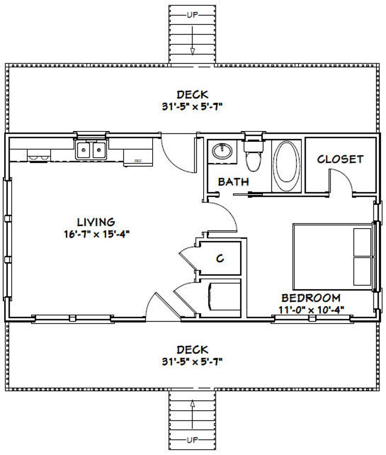32x16-Tiny-House-Design-1-Bedroom-1-Bath-512-sq-ft-PDF-Floor-Plan-layout-plan