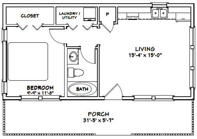 32x16-Tiny-House-Plans-1-Bedroom-1-Bath-512-sq-ft-PDF-Floor-Plan-layout-plan