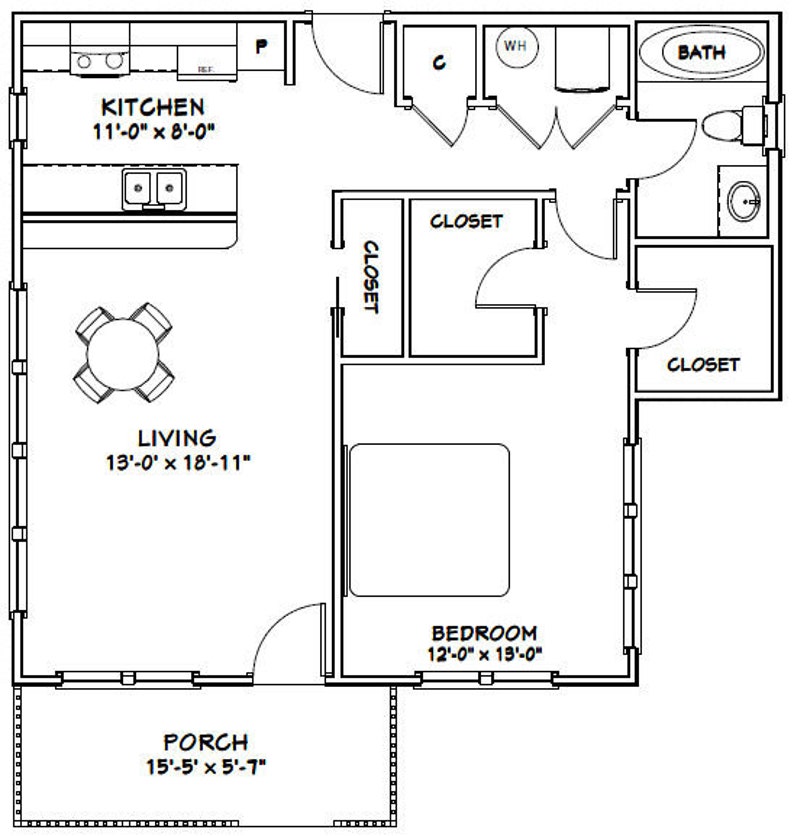 32x28-Small-House-3d-1-Bedroom-1-Bath-824-sq-ft-PDF-Floor-Plan-layout-plan