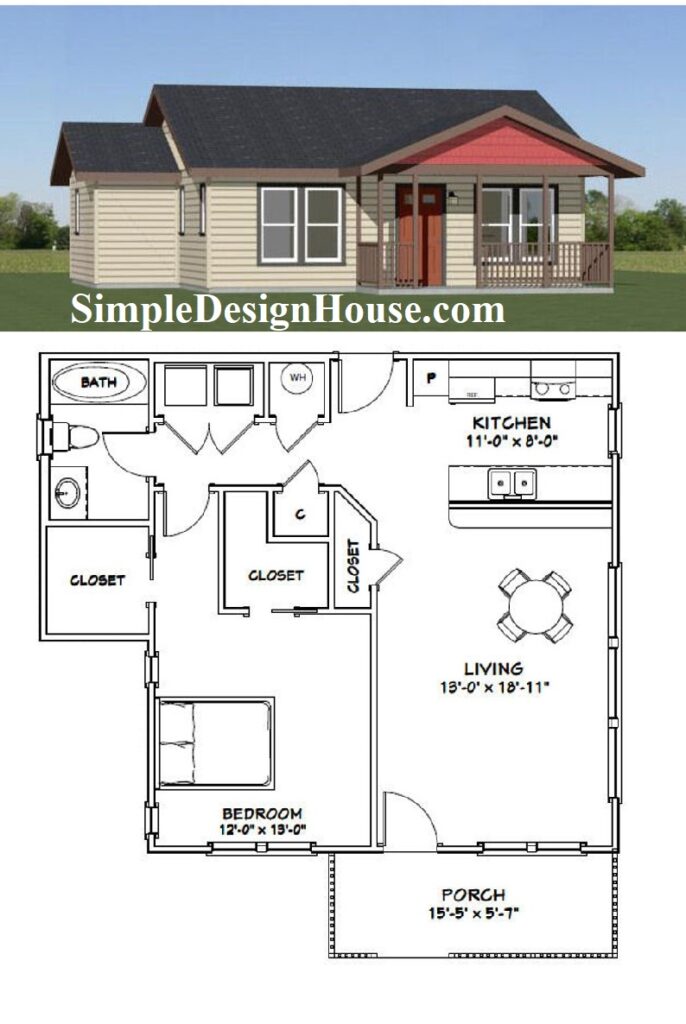 32x28-Small-House-Idea-1-Bedroom-1-Bath-824-sq-ft-PDF-Floor-Plan-3d