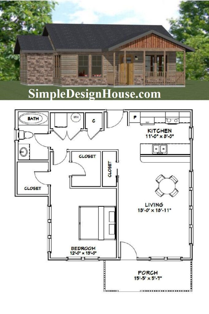 32x28-Small-House-Plans-1-Bedroom-1-Bath-824-sq-ft-PDF-Floor-Plan-3d