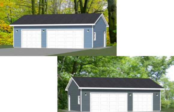 36×28 2 Car Garages Plan 1,008 sq ft PDF Floor Plan