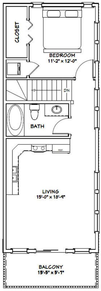 36x42-House-Design-Plan-1-Bedroom-1.5-Bath-853-sq-ft-PDF-Floor-Plan-first-floor