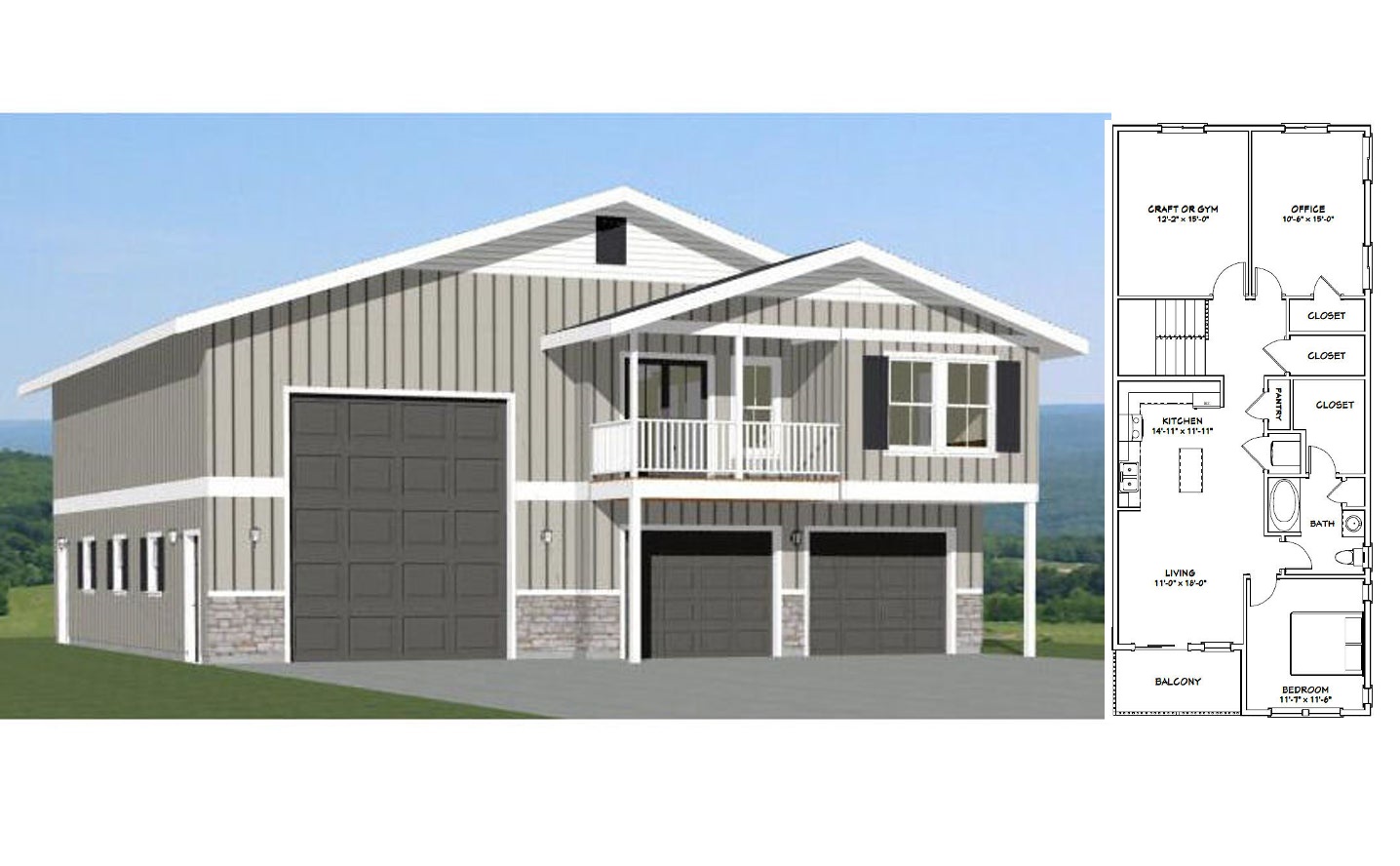 44x48-Small-House-Plan-1-Bedroom-1.5-Bath-1645-sq-ft-PDF-Floor-Plan-C